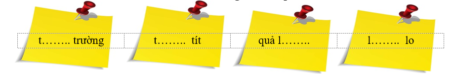 Điền vần “iu” hoặc “ưu” vào chỗ trống thích hợp: (ảnh 1)