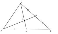 Cho hình vẽ như bên dưới. Biết AM = 12cm. Tính chiều dài của đoạn thẳng AG (ảnh 1)