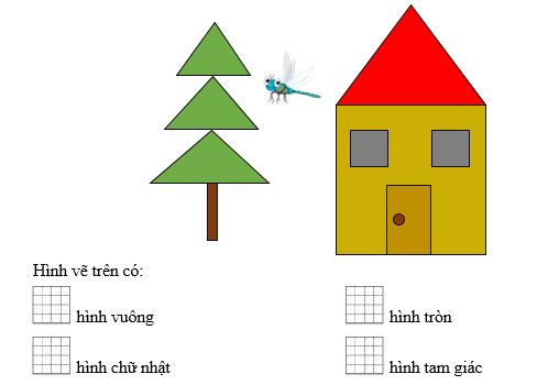 Số?   Hình vẽ trên có:  ....  hình vuông	 (ảnh 1)