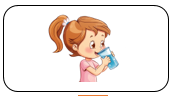 Read and tick. She’s drinking water. (ảnh 3)