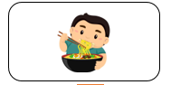Read and tick. He’s having noodles.	 (ảnh 1)