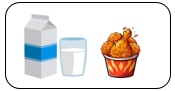 Read and tick. I like milk and chicken. (ảnh 2)