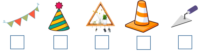 a) Điền dấu V vào ô trống  dưới các đồ vật có dạng hình vuông. (ảnh 3)