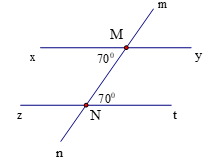 Vẽ lại hình bên và giải thích tại sao xy // zt (ảnh 1)