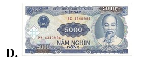 Tờ tiền nào dưới đây có mệnh giá 5 nghìn đồng? (ảnh 5)