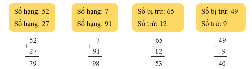 Đặt tính rồi tính tổng hoặc hiệu khi biết: (ảnh 2)