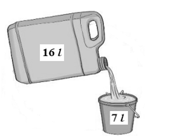 Trong can còn lại số lít nước là: (ảnh 1)