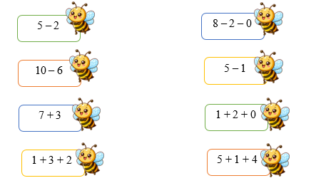 Nối các phép tính có kết quả bằng nhau: 5 – 2 (ảnh 1)