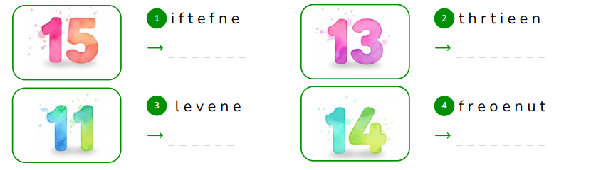 Reorder the letters.  i f t e f n e     _ _ _ _ _ _ _ (ảnh 1)