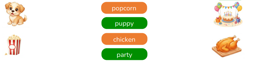 Match. nối  popcorn puppy (ảnh 1)