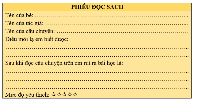 Em hãy đọc to bài thơ 3 lần, học thuộc bài thơ và hoàn thành phiếu đọc sách:  Em yêu cô giáo (ảnh 1)