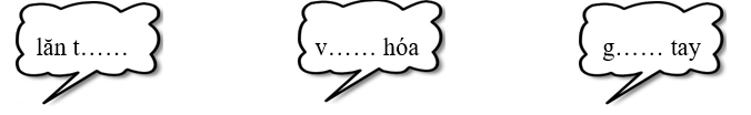 Điền tiếng chứa vần ăng hoặc vần ăn vào chỗ trống. (ảnh 1)