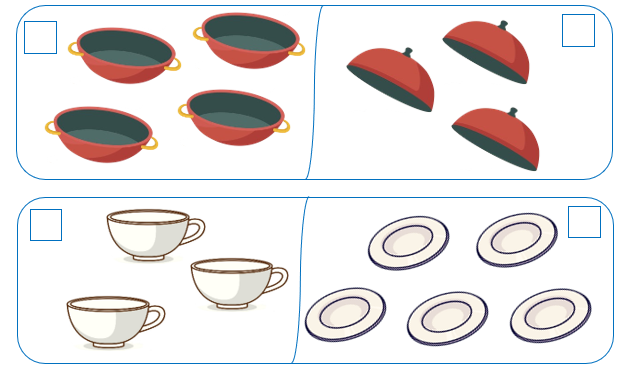 Nối rồi đánh dấu V vào nhóm có ít hơn: (ảnh 1)