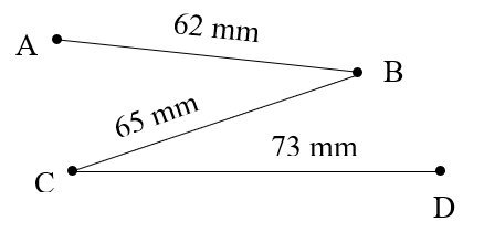 Độ dài đường gấp khúc ABCD là (ảnh 2)