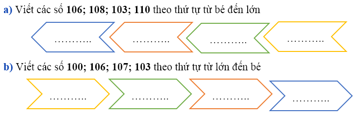 Phiếu bài tập hàng ngày Toán lớp 2 Chân trời sáng tạo Các số từ 101 đến 110 có đáp án (ảnh 1)