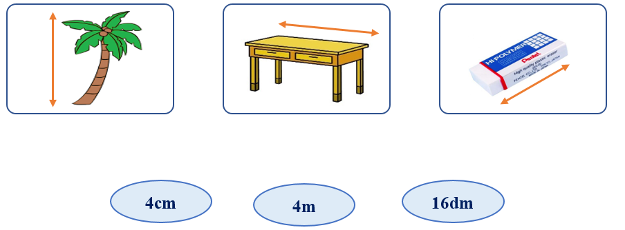 Tìm đồ vật với độ dài thích hợp trong thực tế: (ảnh 1)