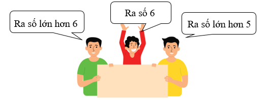 Tô màu vào đáp án đúng Một con xúc xắc 6 mặt được đánh số từ 1 đến 6. Sự kiện không thể xảy ra là: (ảnh 1)