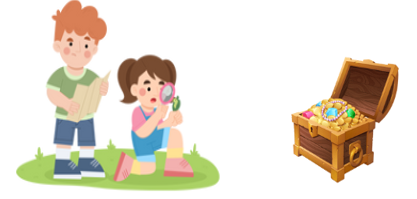 Trò chơi “Truy tìm kho báu”  Em hãy giúp Minh và Lan tìm ra mật mã để mở khóa hộp kho báu nhé! (ảnh 1)