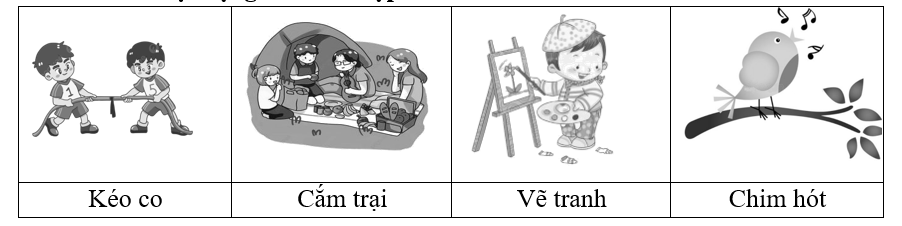 Tìm một động từ thích hợp với mỗi tranh sau: (ảnh 2)