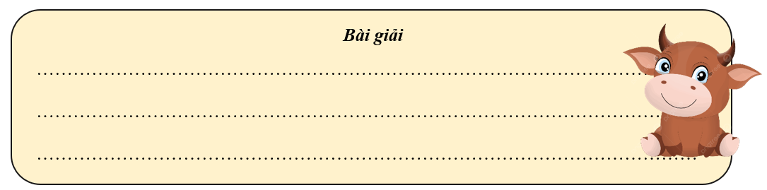 Bài toán. Con trâu cân nặng 450 kg. Con bò nhẹ hơn con trâu 60 kg.  Hỏi con bò cân nặng bao nhiêu ki-lô-gam? (ảnh 1)