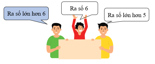Tô màu vào đáp án đúng Một con xúc xắc 6 mặt được đánh số từ 1 đến 6. Sự kiện không thể xảy ra là: (ảnh 2)
