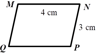 Chu vi hình bình hành MNPQ (hình vẽ bên) là: (ảnh 1)