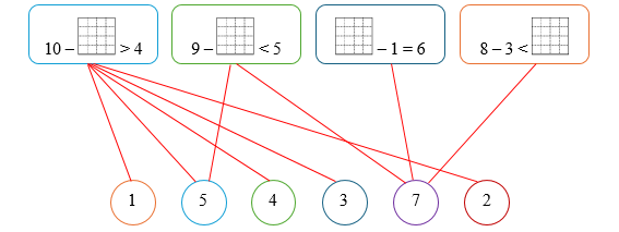 Nối: 10 – ... > 4 (ảnh 2)