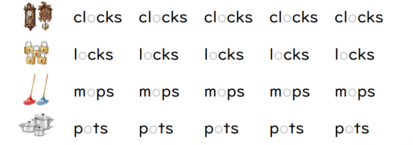 Trace the letters.  clocks (ảnh 1)