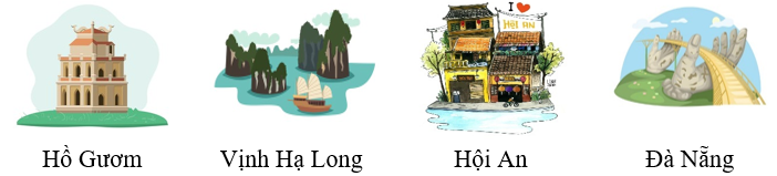 Em hãy viết tên các địa danh có trong các hình ảnh sau: (ảnh 2)