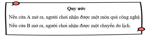 Trong chương trình truyền hình “Thử thách bất ngờ”, người chơi đứng trước một bức tường có hai cánh cửa (ảnh 1)