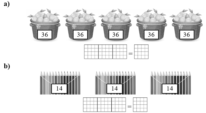 Quan sát tranh và viết phép tính thích hợp: (ảnh 1)