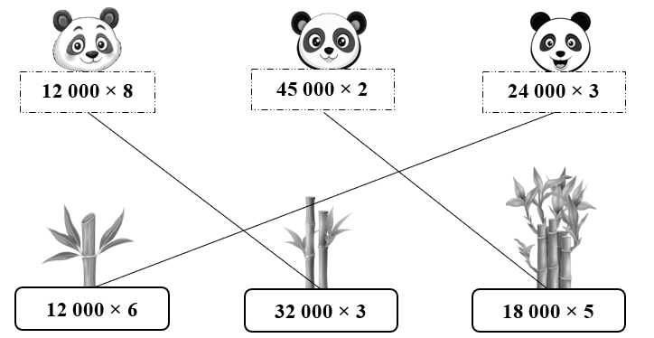 Nối biểu thức có giá trị bằng nhau: (ảnh 2)