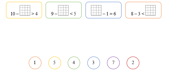 Nối: 10 – ... > 4 (ảnh 1)