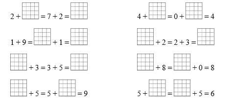 Điền Số? thích hợp   2 + ... = 7 + 2 = ... (ảnh 1)