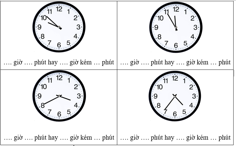 Viết thời gian thích hợp.  (ảnh 1)