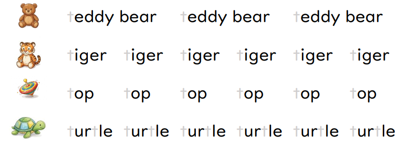 Trace the letters.  (ảnh 1)