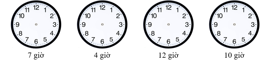 Vẽ kim giờ, kim phút trên đồng hồ cho phù hợp: (ảnh 1)