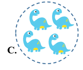 Bức tranh có 3 con khủng long là: (ảnh 4)