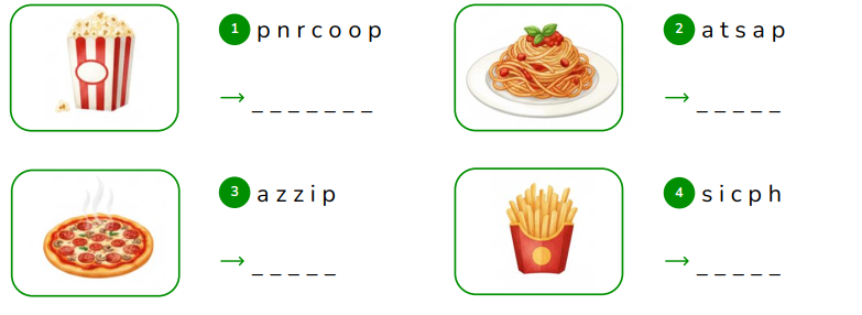 Reorder the letters.  p n r c o o p   _ _ _ _ _ _ _ (ảnh 1)