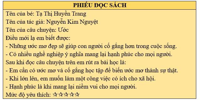 Em hãy hoàn thành phiếu mượn sách ở thư viện dưới đây: (ảnh 2)