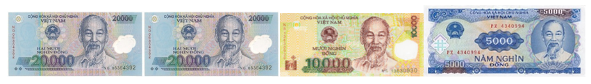 Điền số thích hợp vào chỗ chấm.  Bạn có số tiền sau:  Bạn muốn đổi số tiền trên thành toàn tờ 5 000 đồng. (ảnh 2)