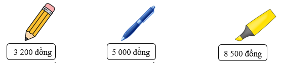Một cửa hàng văn phòng phẩm bán các loại bút, mỗi loại có giá khác nhau: (ảnh 1)