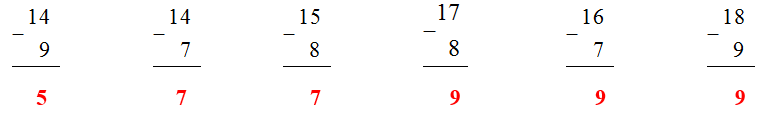 Phiếu bài tập hàng ngày Toán lớp 2 14, 15, 16, 17, 18 trừ đi một số có đáp án (ảnh 2)