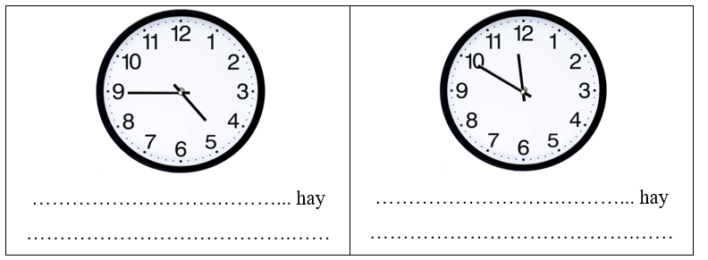 Điền thời gian thích hợp. (ảnh 1)