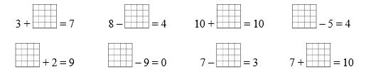 Điền Số? thích hợp 3 + ... = 7 (ảnh 1)