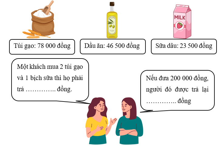 Điền số thích hợp vào chỗ chấm. Một cửa hàng bán: (ảnh 1)