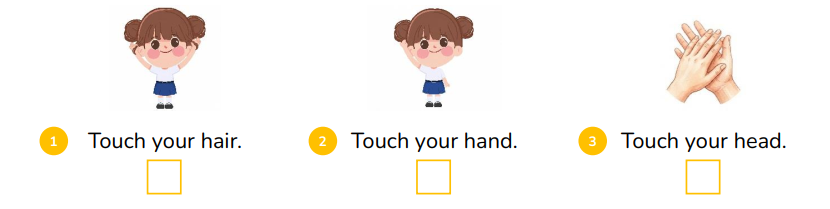 Look and tick (v) or cross (x). (ảnh 1)