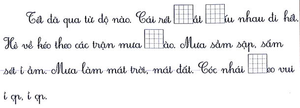 Điền d/r vào chỗ trống (2 điểm) (ảnh 1)