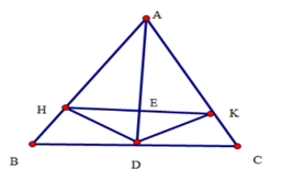 1. Cho  tam giác MNP có góc {N} = 35 độ, góc  {P} = 54 độ. Tính góc {M} 2. Cho tam giác  ABC cân tại A. Gọi D là trung điểm của BC a) Chứng minh: tam giác ABD = tam giác  ACD (ảnh 1)