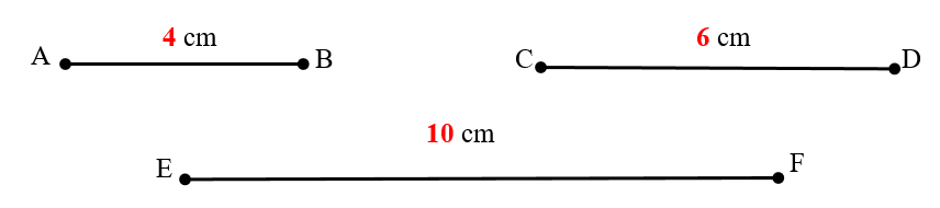 D&ugrave;ng thước kẻ đo độ d&agrave;i c&aacute;c đoạn thẳng dưới đ&acirc;y: (ảnh 2)